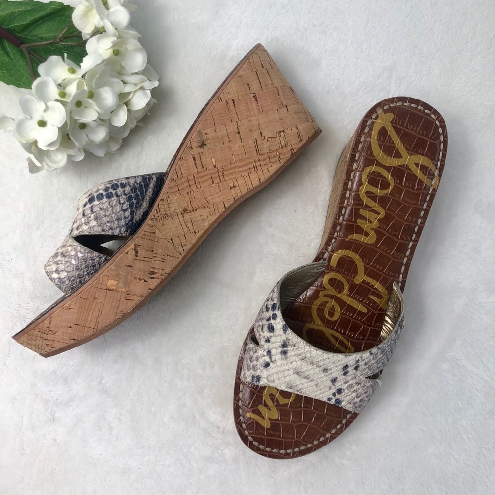Sam Edelman Snakeskin Wedges